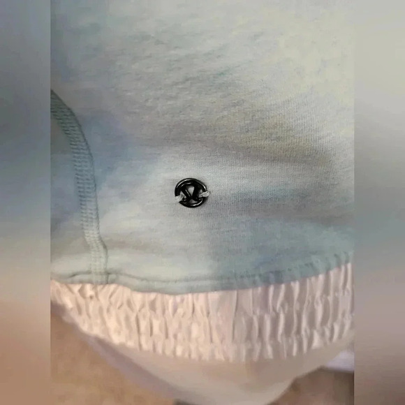 Lululemon All Good Pullover French Terry Aqua Heather Tranquil Blue Hoodie(6) - Picture 9 of 10